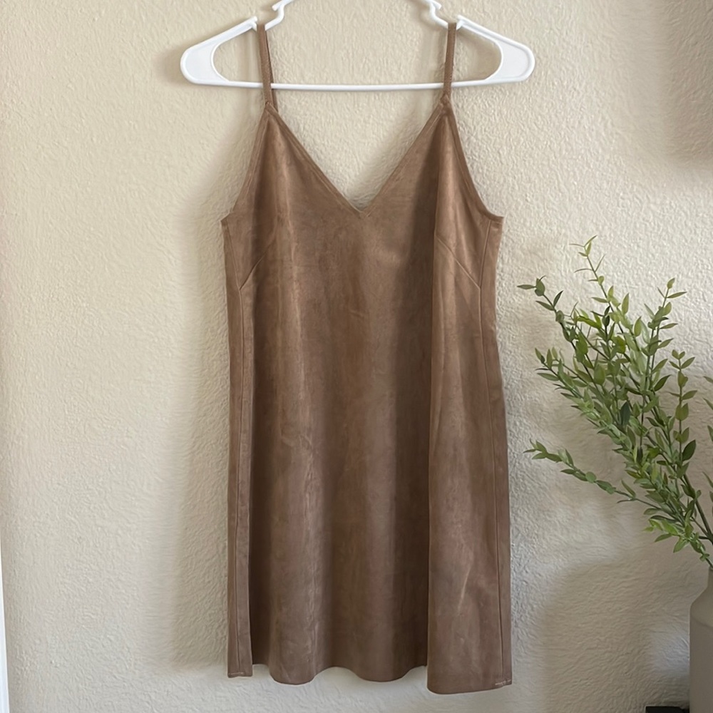 WILFRED - Aritzia - Nude Suede Mini Dress